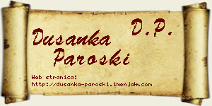 Dušanka Paroški vizit kartica